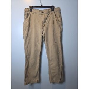 Khaki Carhartt Relaxed‎ Fit Canvas Work Pants Mens Size 36x30 - See Flaw